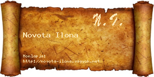 Novota Ilona névjegykártya